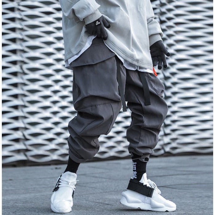 gray stylish cargo pants 